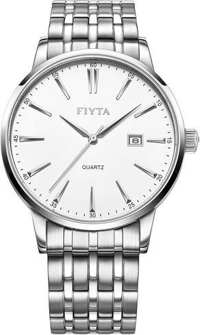 Classic Watch with Thin Stainless Steel Quartz, 3-Hand Date, 30m Waterproof, 40mm/28mm, Business to Weekend and Couples, Gift Box in Kuwait