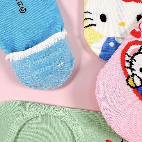 Women's Hello Kitty Cute Cotton Blend Ankle Socks Set Crew Hearts Kitty Collection- One size in Saudi Arabia