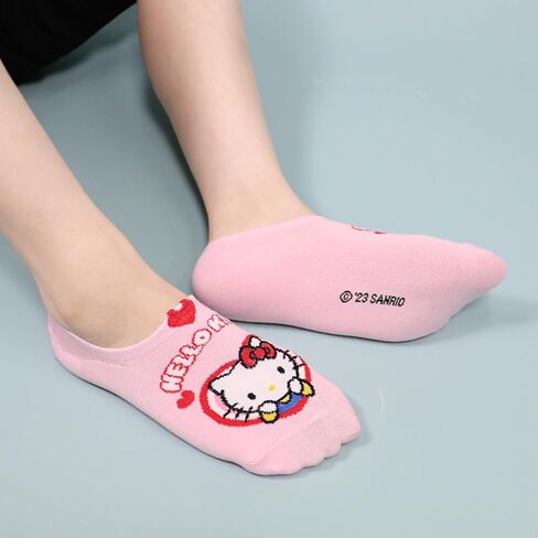 Women's Hello Kitty Cute Cotton Blend Ankle Socks Set Crew Hearts Kitty Collection- One size in Saudi Arabia