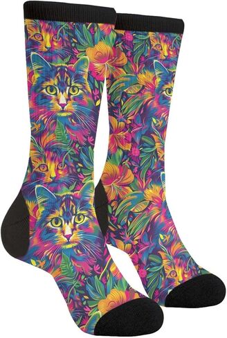 Yaateeh Red Buffalo Bigfoots Funny Novelty Socks Unisex Crazy Crew Dress Socks For Women Men in Kuwait