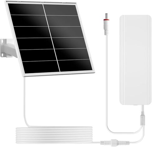 مجموعة لوحة شمسية بقدرة 20 وات مع بطارية 24000 مللي أمبير في الساعة للكاميرات الأمنية والكاميرات، مخرج قابل للتعديل 5 فولت/12 فولت، مقابس USB-C وDC، مقاومة للماء IP66، تركيب 360 درجة in Kuwait