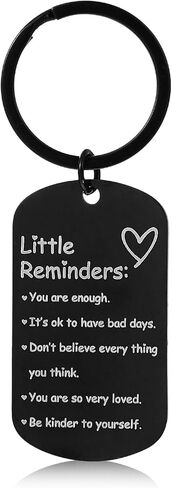 سلسلة مفاتيح Little Reminders ملهمة، هدية تشجيع إيجابية للنساء والرجال، هدية عيد ميلاد أفضل صديق لأفضل صديق Bff Bestie، دعم التخرج في عيد الميلاد، ابتهج أنت كافي in Kuwait