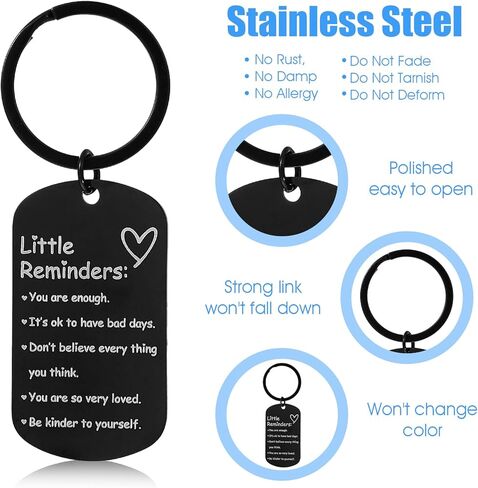سلسلة مفاتيح Little Reminders ملهمة، هدية تشجيع إيجابية للنساء والرجال، هدية عيد ميلاد أفضل صديق لأفضل صديق Bff Bestie، دعم التخرج في عيد الميلاد، ابتهج أنت كافي in Kuwait