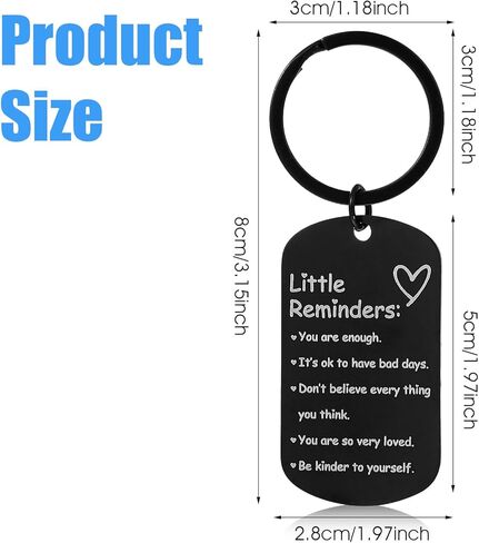سلسلة مفاتيح Little Reminders ملهمة، هدية تشجيع إيجابية للنساء والرجال، هدية عيد ميلاد أفضل صديق لأفضل صديق Bff Bestie، دعم التخرج في عيد الميلاد، ابتهج أنت كافي in Kuwait