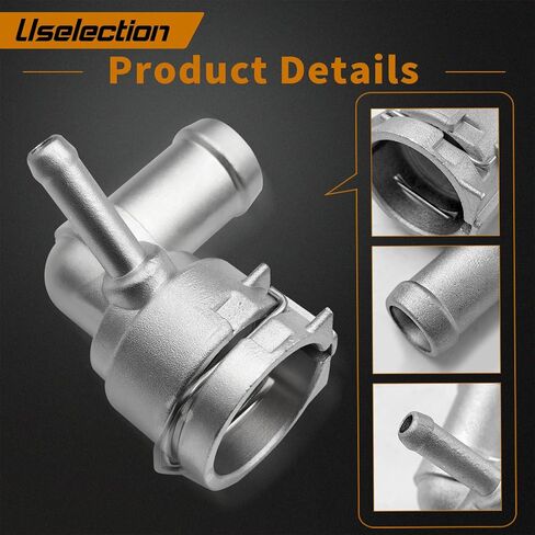 1K0122291R Aluminum Water Coolant Hoses Connector Pipe Replacement for Audi A3 S3 Sportback VW Beetle EOS Golf Caddy CC Jetta Passat Touran Seat Skoda 1K0122291CA (Aluminum) in Kuwait