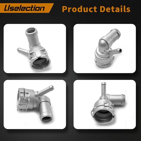 1K0122291R Aluminum Water Coolant Hoses Connector Pipe Replacement for Audi A3 S3 Sportback VW Beetle EOS Golf Caddy CC Jetta Passat Touran Seat Skoda 1K0122291CA (Aluminum) in Kuwait