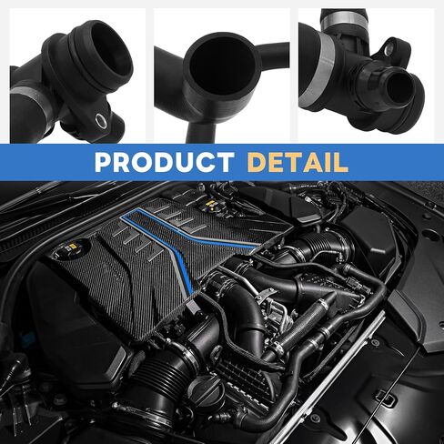 11537639997 Radiator Coolant Hose for BMW 328i 2012-2016 428i 2014-2016 Water Hose Engine Water Pump Inlet Hose Rubber Black 1 Pcs in Saudi Arabia