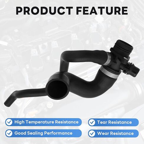 11537639997 Radiator Coolant Hose for BMW 328i 2012-2016 428i 2014-2016 Water Hose Engine Water Pump Inlet Hose Rubber Black 1 Pcs in Saudi Arabia