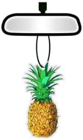 6 Pcs Pineapple Car Air Fresheners, Funny Pineapple Hanging Car Air Fresheners Long Lasting Cute Car Mirror Scented Hanging Car Decoration Ornaments Gift Interior Accessories for Men Women in Saudi Arabia