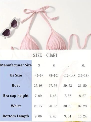 Women Halter Swimsuit Bikini Set 2-Piece String Thong Cheeky Adjustable Bathing Suit Beachwear Top Bottom Stylish Swimwear in Saudi Arabia
