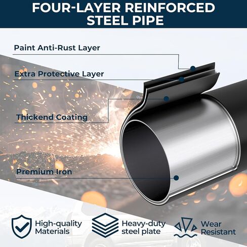 قضبان متقاطعة لسقف السيارة قابلة للتعديل، حامل أمتعة فولاذي بطول 4 أقدام لسيارات الدفع الرباعي السيدان بدون قضبان جانبية، تصميم عالي التحمل مضاد للسرقة in Kuwait