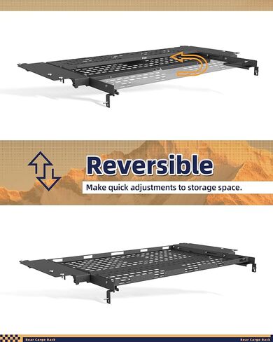 رف سلة بضائع خلفي قابل للطي 300LB مناسب لـ 2021 2022 2023 2024 2025 فورد برونكو 4 أبواب تخزين أسطح صلبة رف صندوق داخلي in Kuwait