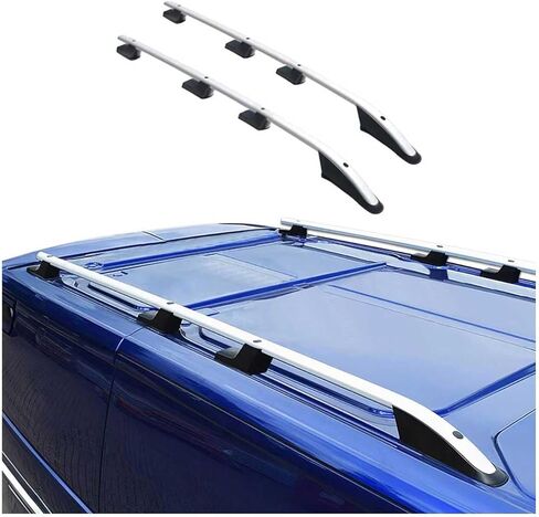 OMAC Roof Rack Side Rails for Ford Transit Connect XLT 2014-2023 L2 Black Aluminium 2 Pcs in Saudi Arabia