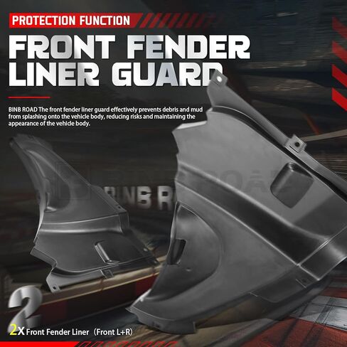 2Pcs Front Splash Shield Inner Fender Liner 51718055019 + 51718055020 Compatible with BMW 320i 328i 330i 335i 340i F30 F31 2011-2019 in Saudi Arabia