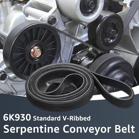 6K930 V-Ribbed Serpentine Belt, Gold Grade Replacement for Serpentine Drive Belts in Most Brand Car Models in Kuwait
