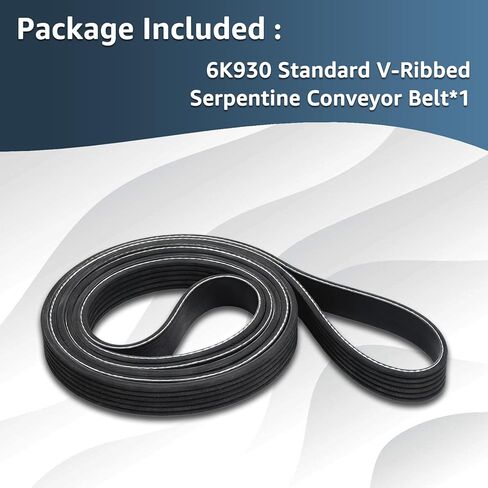 6K930 V-Ribbed Serpentine Belt, Gold Grade Replacement for Serpentine Drive Belts in Most Brand Car Models in Kuwait