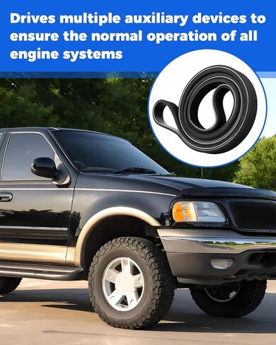 Engine Serpentine Drive Belt Fit for Ford F-150, for Dodge Grand Caravan, for Ram, for Jeep Cherokee, for Chrysler, for Cadillac, for Mack, for Saturn, for Saab, for Volkswagen Replace K060795 in Saudi Arabia