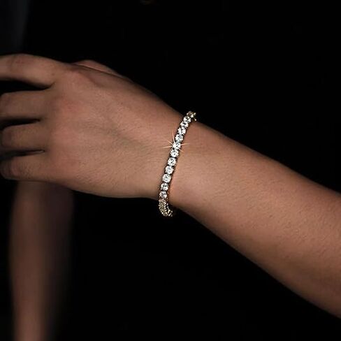 Luxury-inspired dazzling zircon tennis bracelet Minimalist women's everyday dating fashion jewelry accessory in Saudi Arabia