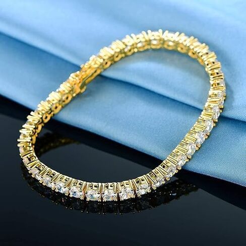 Luxury-inspired dazzling zircon tennis bracelet Minimalist women's everyday dating fashion jewelry accessory in Saudi Arabia