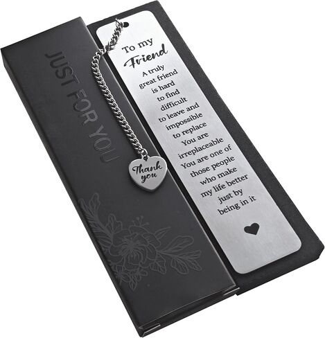 Best Friend Gifts for Women - Metal Sentimental Bookmark for Book Lovers, Friendship Gift & Long Distance Keepsake for Bestie, Birthday Christmas Book Club Present for BFF Reader in Kuwait