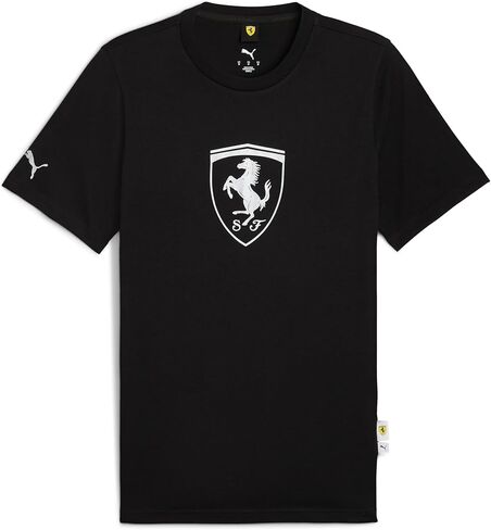 ملابس رياضية للرجال من PUMA Scuderia Ferrari، تونال شيلد، رقبة دائرية وأكمام قصيرة، كاجوال - أسود in Saudi Arabia
