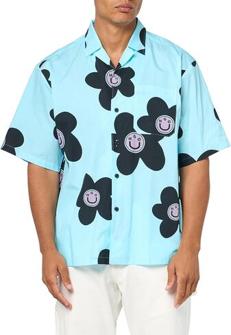 HUGO Men's Printed Short Sleeve Button Down Shirt in Saudi Arabia