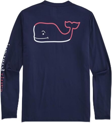 تي شيرت Vineyard Vines الرجالي بأكمام طويلة من Burgee Whale Harbour in Saudi Arabia