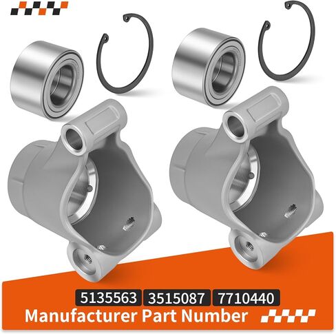 2PCS Rear Wheel Bearing Carrier and Bearing Kit for Polaris Sportsman 400 450 500 570 700 800 Hawkeye 325 400 2007-2025 5135563 in Saudi Arabia