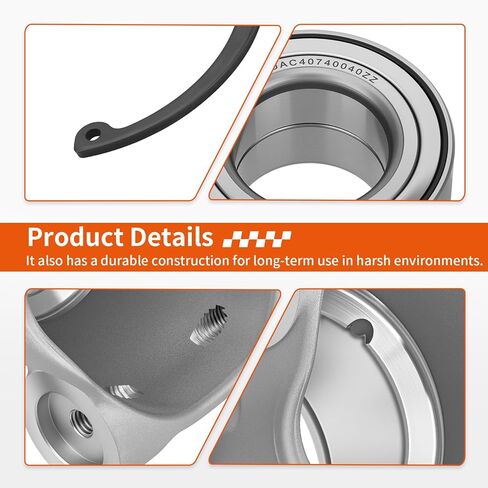 2PCS Rear Wheel Bearing Carrier and Bearing Kit for Polaris Sportsman 400 450 500 570 700 800 Hawkeye 325 400 2007-2025 5135563 in Saudi Arabia
