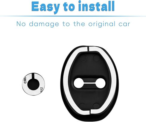 Car Silicone Door Latch Protective Cover, Universal Silent Shock Pads Ventilation Doors Locks Guard Stopper Set (Black) in Saudi Arabia