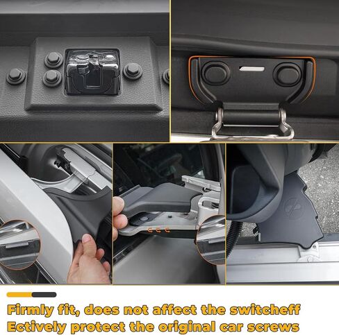 Full Set Middle Door Hinge Protective Cover Compatible with Toyota Sienna 2021-2025, Modification Middle Door Hinge Protection Cover of Below, Screw Dust Cover Decorative Accessories in Kuwait