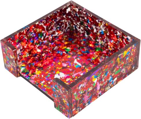 Confetti Acrylic Sticky Note Holder Cute, Self Stick Note Pad Holder, Memo Pad Dispenser Organizer for School Office Home Desk Accessories in Saudi Arabia