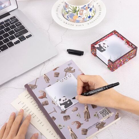 Confetti Acrylic Sticky Note Holder Cute, Self Stick Note Pad Holder, Memo Pad Dispenser Organizer for School Office Home Desk Accessories in Saudi Arabia