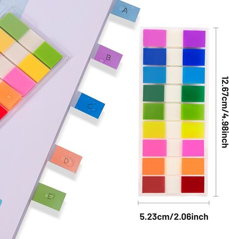360 Pcs Transparent Sticky Tabs Page Flags & Index Tabs - Sticky Markers for Notebooks, Books, File Organizer in Saudi Arabia