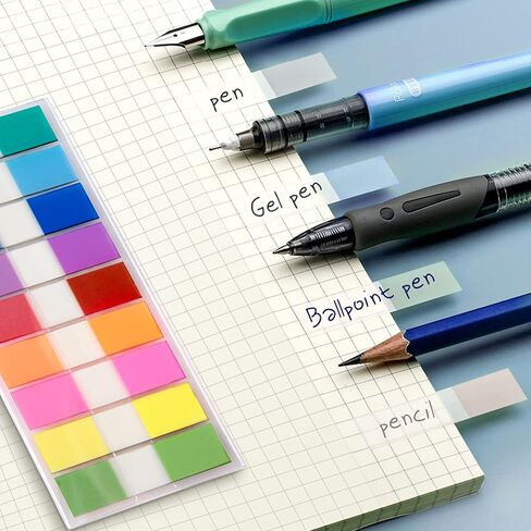 360 Pcs Transparent Sticky Tabs Page Flags & Index Tabs - Sticky Markers for Notebooks, Books, File Organizer in Saudi Arabia