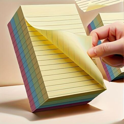 100 Pages Colorful Sticky Notes | Creative Memo Pad, Four Colors, Tear-Off Notepads, Suitable for Office, Home,School (2.99in *2.99in) in Saudi Arabia