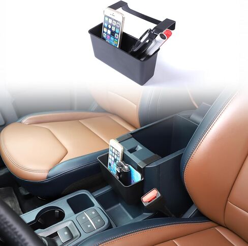 صندوق تخزين جانبي لوحدة التحكم الجانبية من CHEAYAR Gear Shift متوافق مع Ford Maverick 2022 2023 2024 2025، صندوق تخزين جانبي للتحكم المركزي، ملحقات منظم صينية جانبية لوحدة التحكم المعلقة (صندوق مسند الذراع-b) in Saudi Arabia