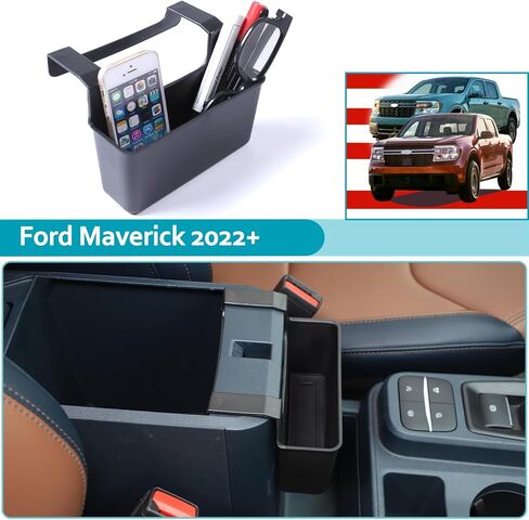 صندوق تخزين جانبي لوحدة التحكم الجانبية من CHEAYAR Gear Shift متوافق مع Ford Maverick 2022 2023 2024 2025، صندوق تخزين جانبي للتحكم المركزي، ملحقات منظم صينية جانبية لوحدة التحكم المعلقة (صندوق مسند الذراع-b) in Saudi Arabia