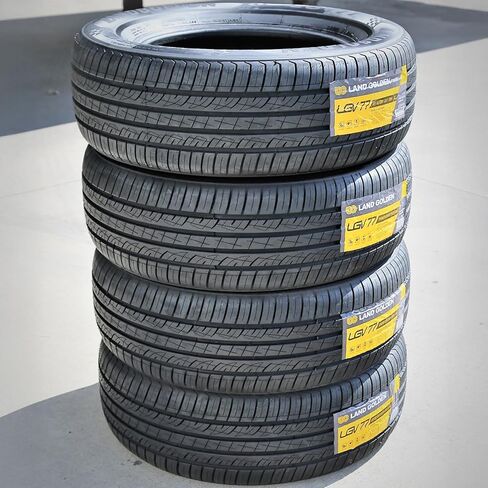 Set of 2 (TWO) Landgolden LGV 77 All-Weather Passenger Car Performance Radial Tires-215/65R17 215/65/17 215/65-17 99H Load Range SL 4-Ply BSW Black Side Wall UTQG 500AA in Saudi Arabia