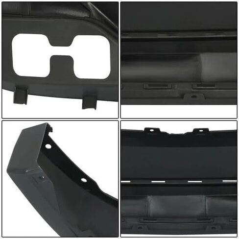 Front Bumper Valance & Chrome Skid Plate Set Fit For 2016 2017 2018 2019 Chevy Silverado 1500 With Tow Hook Holes, OE Replace for 84029815,23243083 (16-19) in Saudi Arabia