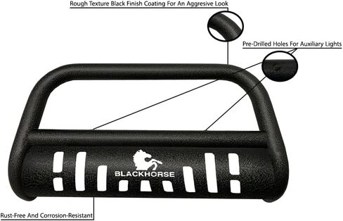 Black Horse Bull Bar-T Textured Black Compatible with 2006-2010 Ford Explorer|2006-2010 Ford Explorer-CBT-C205SP in Saudi Arabia
