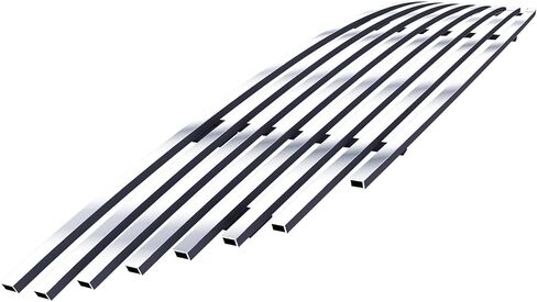 HD Ridez Premium Stainless Steel Chrome 8x6 Horizontal Billet Front Grille Grill Insert Compatible with Toyota Camry 2002-2006 Main Upper HDR-GRTC4619S in Saudi Arabia
