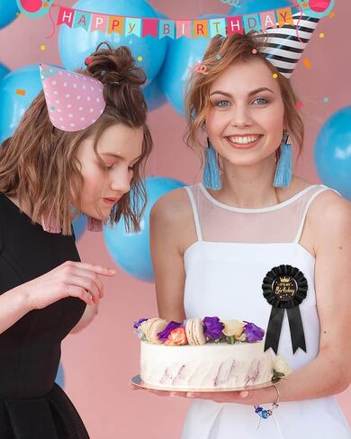 2 Pcs IT'S MY Birthday Pin Birthday Button Birthday Queen Ribbon Buttons Badge Pins for Women Men Happy Birthday Pin Celebration Accessory for Party Birthday Decoration in Saudi Arabia