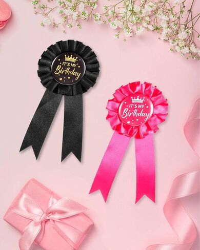 2 Pcs IT'S MY Birthday Pin Birthday Button Birthday Queen Ribbon Buttons Badge Pins for Women Men Happy Birthday Pin Celebration Accessory for Party Birthday Decoration in Saudi Arabia