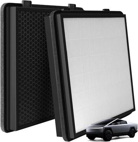 Tesla Model Y Air Filter Model 3 Cabin Air Filter with Carbon Activated, HEPA Filter Replacement Kit Tesla Accessories 2016-2024, 2 Pack in Saudi Arabia