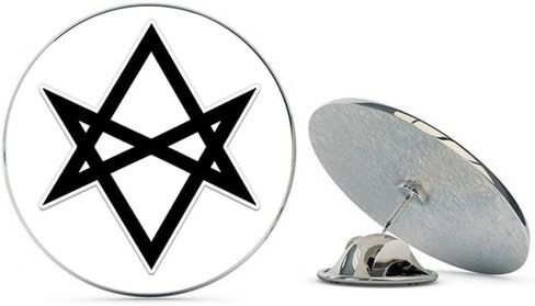 Thelema Sigil Metal 0.75 بوصة قبعة طية صدر السترة دبوس ربط دبوس خلفي in Saudi Arabia