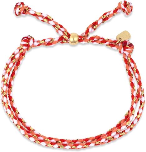 Pura Vida Friendship Cord Red Bracelet - Signature Wax-Coated String Design - Adjustable Sliding Knot, One Size in Saudi Arabia
