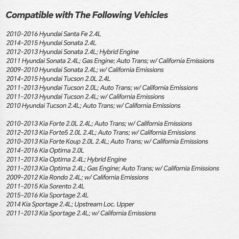 392102G100 Upstream & Downstream Oxygen Sensor O2 Sensor Compatible with Hyundai Santa Fe Sonata Tucson, Kia Forte Koup Optima Rondo Sorento Sportage Replaces 234-4238 234-5029 2PCS in Saudi Arabia