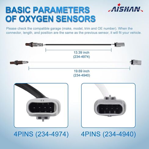 4PCS O2 Oxygen Sensor Upstream and Downstream 234-4940 234-4974 Compatible with Chevy Silverado 1500 Suburban Tahoe, for GMC Sierra 1500 2014-2017, Yukon XL 2015-2018, for Cadillac Escalade in Saudi Arabia