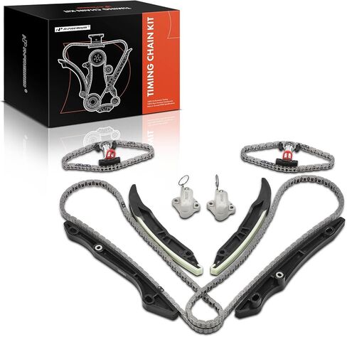 A-Premium 14PCS Engine Timing Chain Kit W/Tensioner & Guide Compatible with Ford - F-150 F150 2015-2017, Mustang 2015-2017 - V8 5.0L - Replace# FR3Z6K255A, FR3Z6K255B in Saudi Arabia